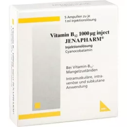 VITAMIN B12 1.000 μg Inject Jenapharm Ampuller, 5 stk
