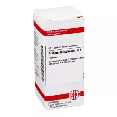 ACIDUM SALICYLICUM D 6 tabletter, 80 kapsler