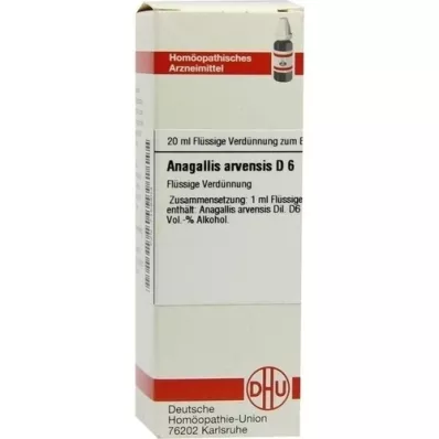 ANAGALLIS ARVENSIS D 6 fortynding, 20 ml