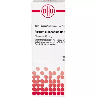 ASARUM EUROPAEUM D 12 fortynding, 20 ml