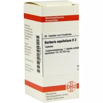 BERBERIS AQUIFOLIUM D 3-tabletter, 80 kapsler