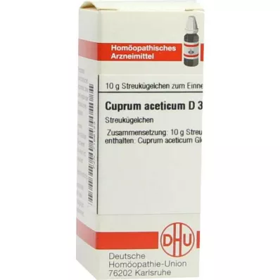 CUPRUM ACETICUM D 3 kugler, 10 g