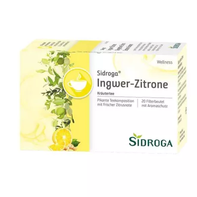 SIDROGA Wellness ingefær-citron te filterpose, 20X2,0 g