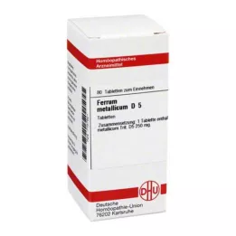 FERRUM METALLICUM D 5-tabletter, 80 kapsler