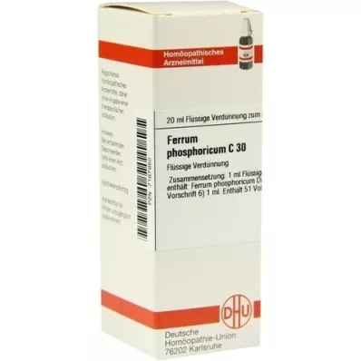 FERRUM PHOSPHORICUM C 30 fortynding, 20 ml
