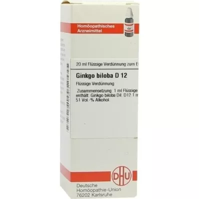 GINKGO BILOBA D 12 fortynding, 20 ml