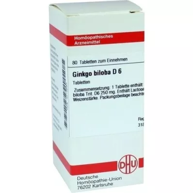GINKGO BILOBA D 12 tabletter, 80 kapsler