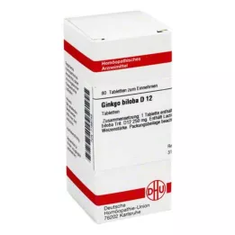 GINKGO BILOBA D 12 tabletter, 80 kapsler