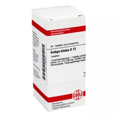 DHU Ginkgo biloba D 12 tabletter, 80 stk DHU Ginkgo biloba D 12 tabletter, 80 stk