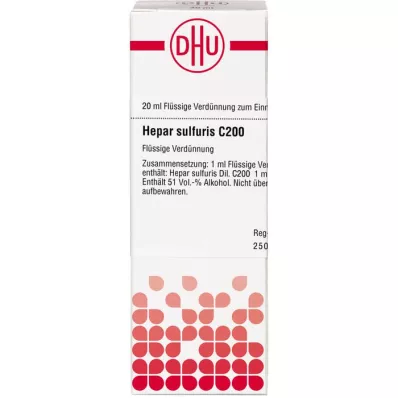 HEPAR SULFURIS C 200 fortynding, 20 ml