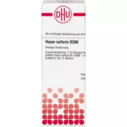 HEPAR SULFURIS D 200 fortynding, 20 ml