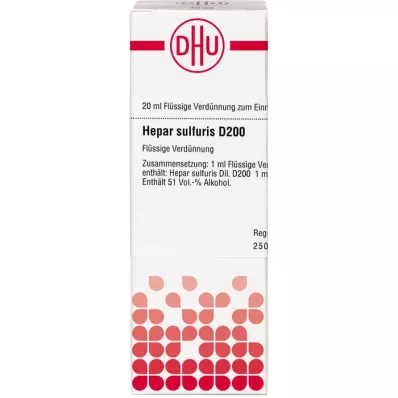 HEPAR SULFURIS D 200 fortynding, 20 ml