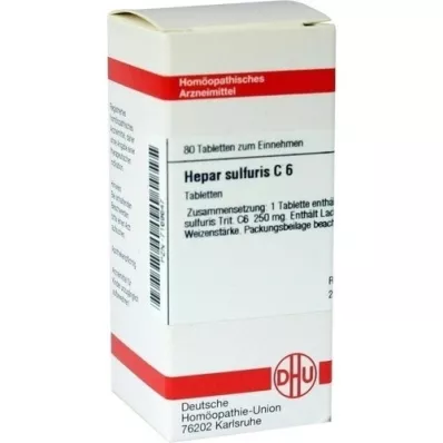 HEPAR SULFURIS C 6 tabletter, 80 kapsler