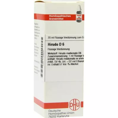 DHU Hirudo D 6 Fortynding, 20 ml