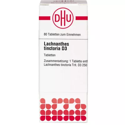 LACHNANTHES tinctoria D 3 tabletter, 80 stk