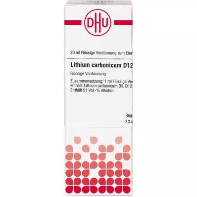 LITHIUM CARBONICUM D 12 fortynding, 20 ml