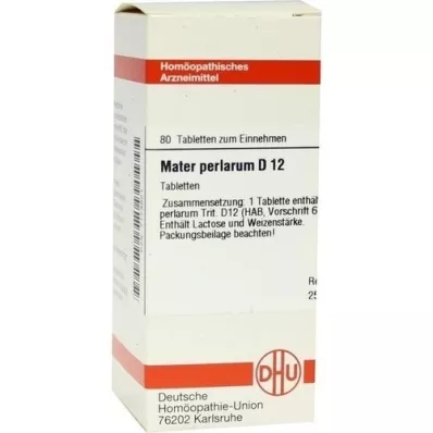 MATER PERLARUM D 12 tabletter, 80 kapsler