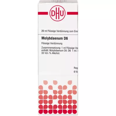 MOLYBDAENUM D 6 fortynding, 20 ml