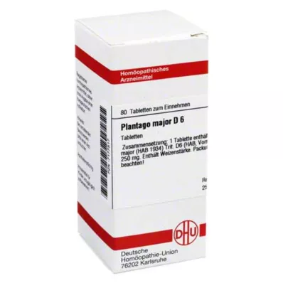 DHU Plantago Major D 6 tabletter, 80 stk
