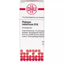 PLATINUM METALLICUM D 10 kugler, 10 g