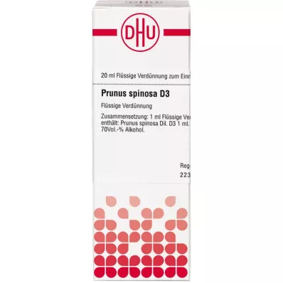 PRUNUS SPINOSA D 3 fortynding, 20 ml