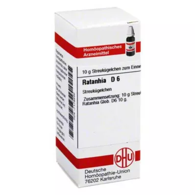 DHU Ratanhia D 6 kugler, 10 g