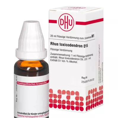 RHUS TOXICODENDRON D 15 fortynding, 20 ml