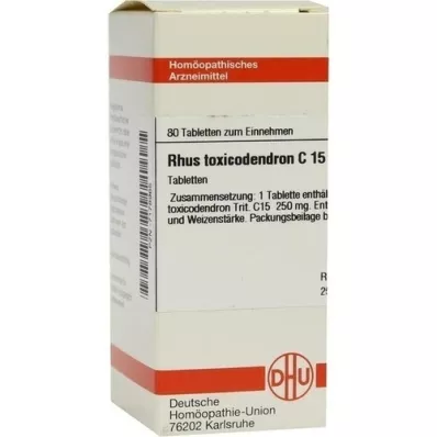 RHUS TOXICODENDRON C 15-tabletter, 80 stk