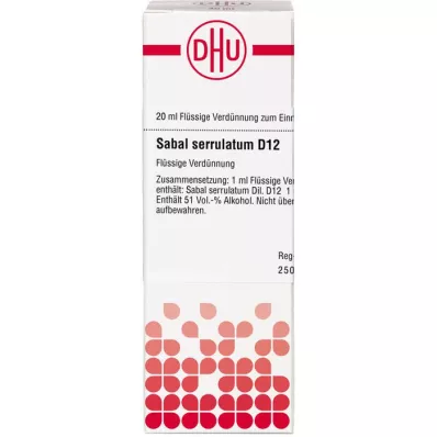 SABAL SERRULATUM D 12 fortynding, 20 ml