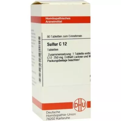 SULFUR C 12 tabletter, 80 stk