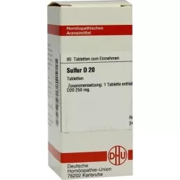 SULFUR D 20 tabletter, 80 kapsler