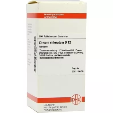 ZINCUM CHLORATUM D 12 tabletter, 200 kapsler