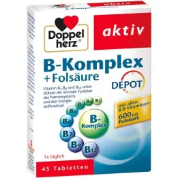 DOPPELHERZ B-Kompleks+Folsyre-tabletter, 45 kapsler