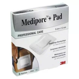 MEDIPORE+Pad 3M 5x7,2cm 3562NP Plaster, 5 stk
