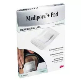 MEDIPORE+Pad 3M 10x15cm 3569NP Plastre, 5 stk
