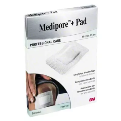 MEDIPORE+Pad 3M 10x15cm 3569NP Plastre, 5 stk