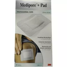 MEDIPORE+Pad 3M 10x20cm 3570NP plastre, 5 stk