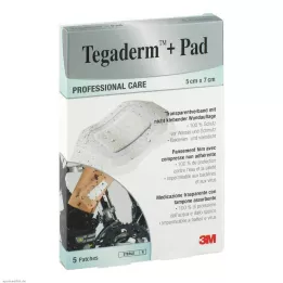 TEGADERM 3M Plus Pad 5x7 cm præfabrikeret komposit.3582NP, 5 stk