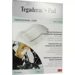 TEGADERM 3M Plus Pad 9x15 cm klar til brug.3589NP, 5 stk