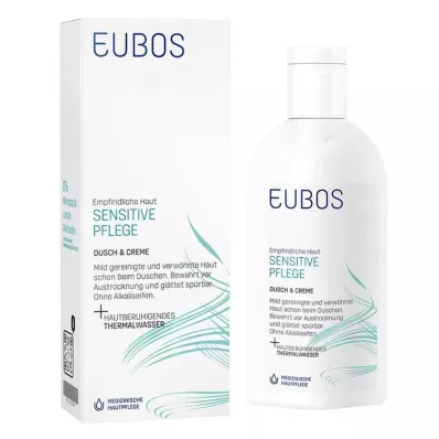 EUBOS SENSITIVE Brusebad &amp; Creme, 200 ml