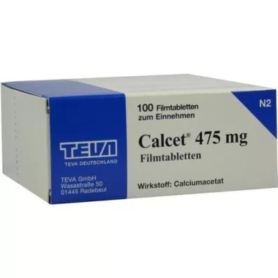 CALCET 475 mg filmovertrukne tabletter, 100 stk