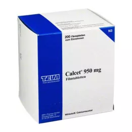 Calcet 950 mg filmovertrukne tabletter, 200 stk