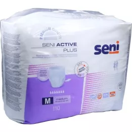 SENI Active Plus inkontinenstrusser til engangsbrug M, 10 stk