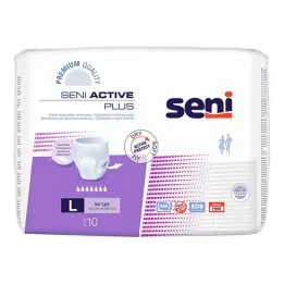 SENI Active Plus inkontinenstrusser til engangsbrug L, 10 stk