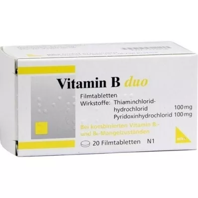 VITAMIN B DUO Filmovertrukne tabletter, 20 stk