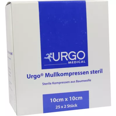 URGO MULLKOMPRESSEN 10x10 cm steril, 25X2 stk