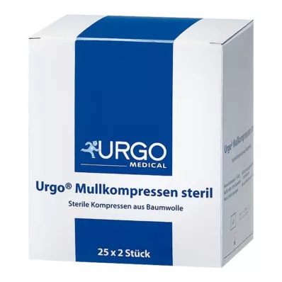URGO MULLKOMPRESSEN 10x10 cm steril, 25X2 stk