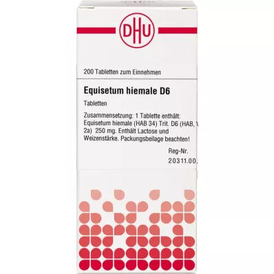 EQUISETUM HIEMALE D 6 tabletter, 200 kapsler