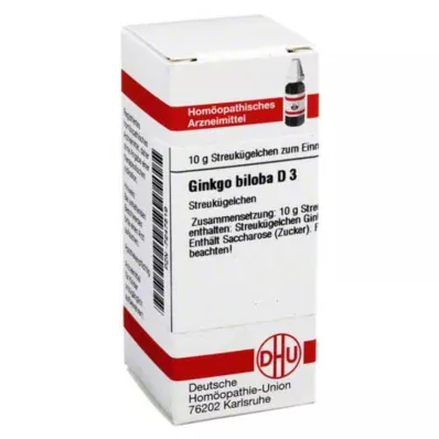 DHU Ginkgo biloba D 3 kugler, 10 g