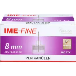 IME-fin Universal Pen Cannula 31 G 8 mm, 100 stk